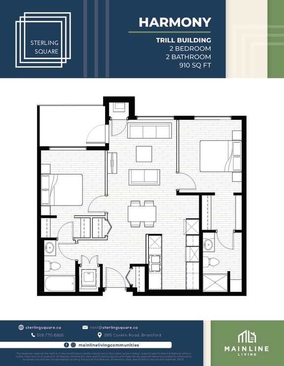 Floor Plans of Sterling Square in Brantford, ON